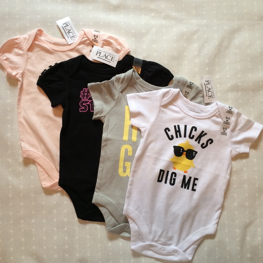 NWT CHILDREN'S PLACE BODYSUITS 0-3 Months - Picture 2 of 7